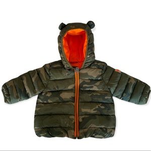 Baby Gap Green Camo ColdControl Lightweight Puffer Jacket